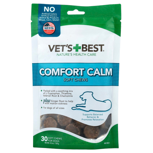 Vet's Best, Comfort Calm, мягкие жевательные таблетки, для собак всех размеров, 30 жевательных таблеток, 120 г (4,2 унции)