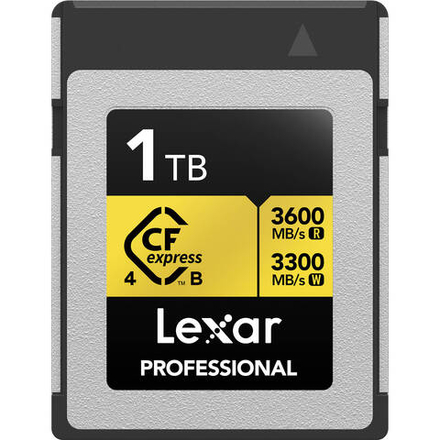 Карта памяти Lexar Professional Gold CFexpress 4.0 Type B 1TB, R/W 3600/3300 МБ/с