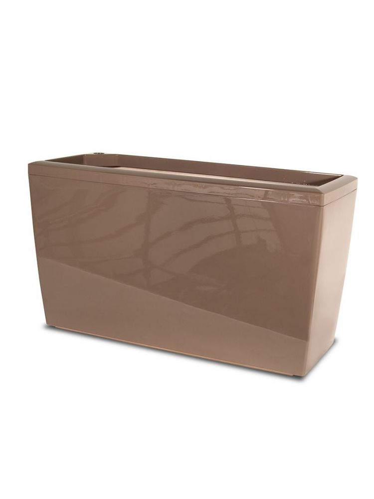 Кашпо Lechuza "Cararo Complete taupe high gloss" (пластик), 75x30xH43 см