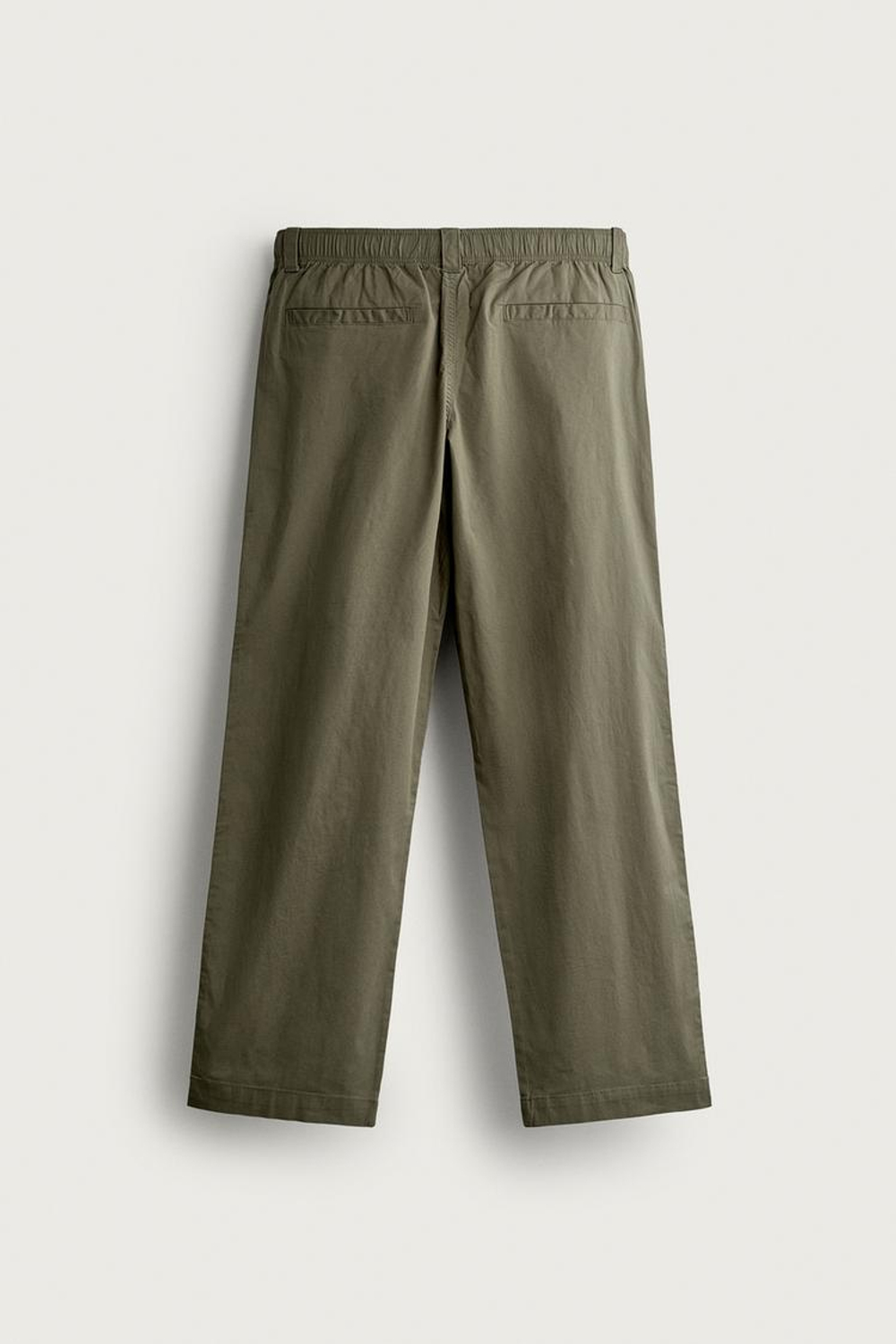ZARA БРЮКИ RELAXED FIT СО СКЛАДКАМИ, ХАКИ