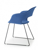 Кресло с обивкой Scab Design Lady B Pop sledge frame, антрацит, синий