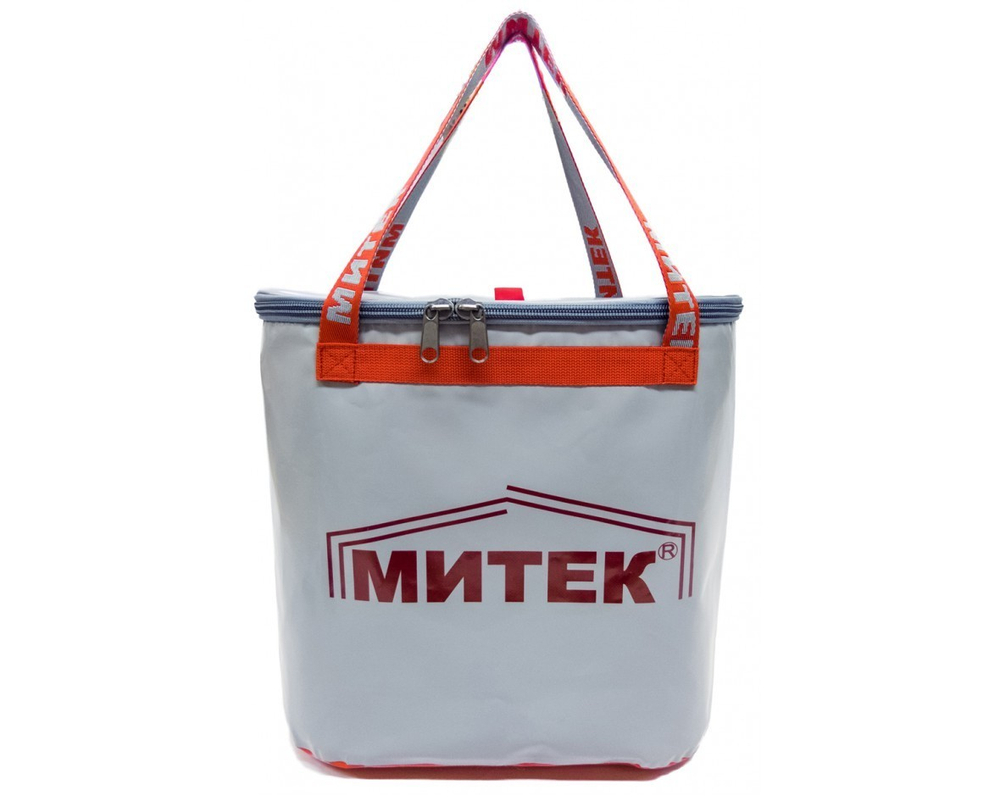 Сумка ПВХ с крышкой для рыбалки Митек овал 60х20х60, серая