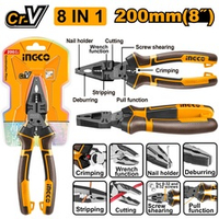 Плоскогубцы многофункциональные 8 в 1, 200мм SUPER INGCO HMFCP28200 INDUSTRIAL