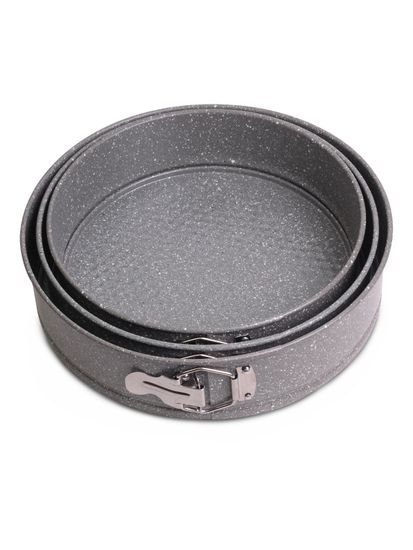 Набор разъемных форм для выпечки 3 шт. Kamille KM-6031 (d24/26/28х6,5 см) из углеродистой стали