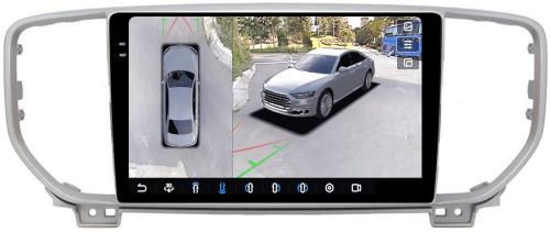 Магнитола для KIA Sportage 4 2018-2021 - FarCar BX1143M-360 монитор 9.5" 2K QLED на Android 13, Быстрая, CarPlay, 4G SIM-слот, 4 камеры в комплекте
