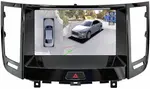Магнитола для Infiniti FX35, FX37, FX50 S51 2008-2011 (AUX-подключение, рамка тип 1 черный глянец) - Teyes CC3-2K-360 монитор 9.5" 2K QLED на Android 10, Быстрая, CarPlay, 4G SIM-слот, 4 камеры в комплекте