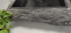 Раковина из мрамора Rectangle Erozy Black SM-61050 60x50x15 из натурального камня