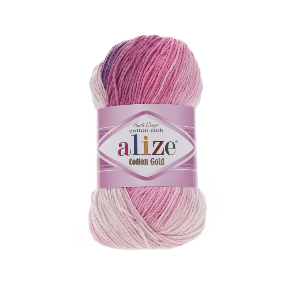 Пряжа Alize (Ализе) Cotton Gold Batik / уп.5 мот. по 100 г, 330м, 3302 секционный