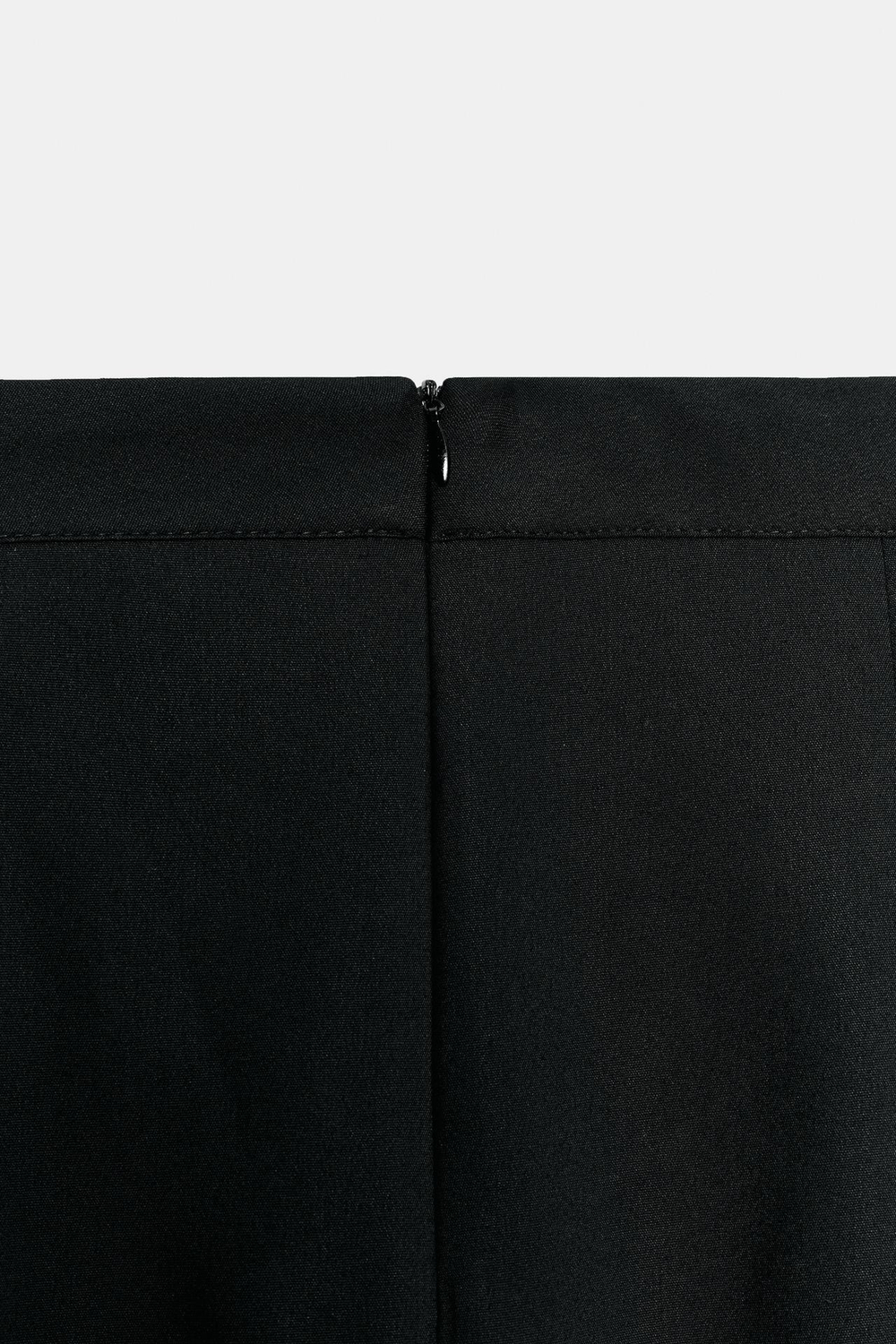 ZARA ЮБКА МИДИ С РАЗРЕЗОМ, ЧЕРНЫЙ