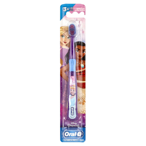 Oral-B, детская зубная щетка, «Диснеевская принцесса», очень мягкая, от 3 лет, 1 шт.