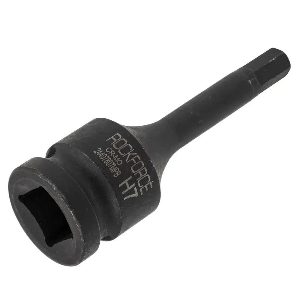 Головка-бита 6-гранная ударная 7мм,1/2'' RockForce RF-24407807MPB