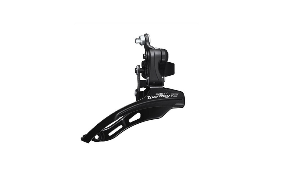 Переключатель передний Shimano Tourney, TZ510, 3x6/7 скоростей, нижняя тяга, 48T, хомут 28.6мм, угол наклона 66-69°, черный, без упаковки