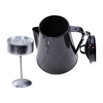 Кофейник Mil-Tec Kaffeekanne Emaille mit Percolator schwarz