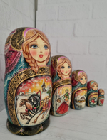 Матрешка 18см "Тройка" 5 мест