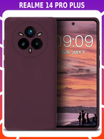 Мягкий Soft Touch чехол из силикона для REALME 14 PRO PLUS с бархатной подкладкой