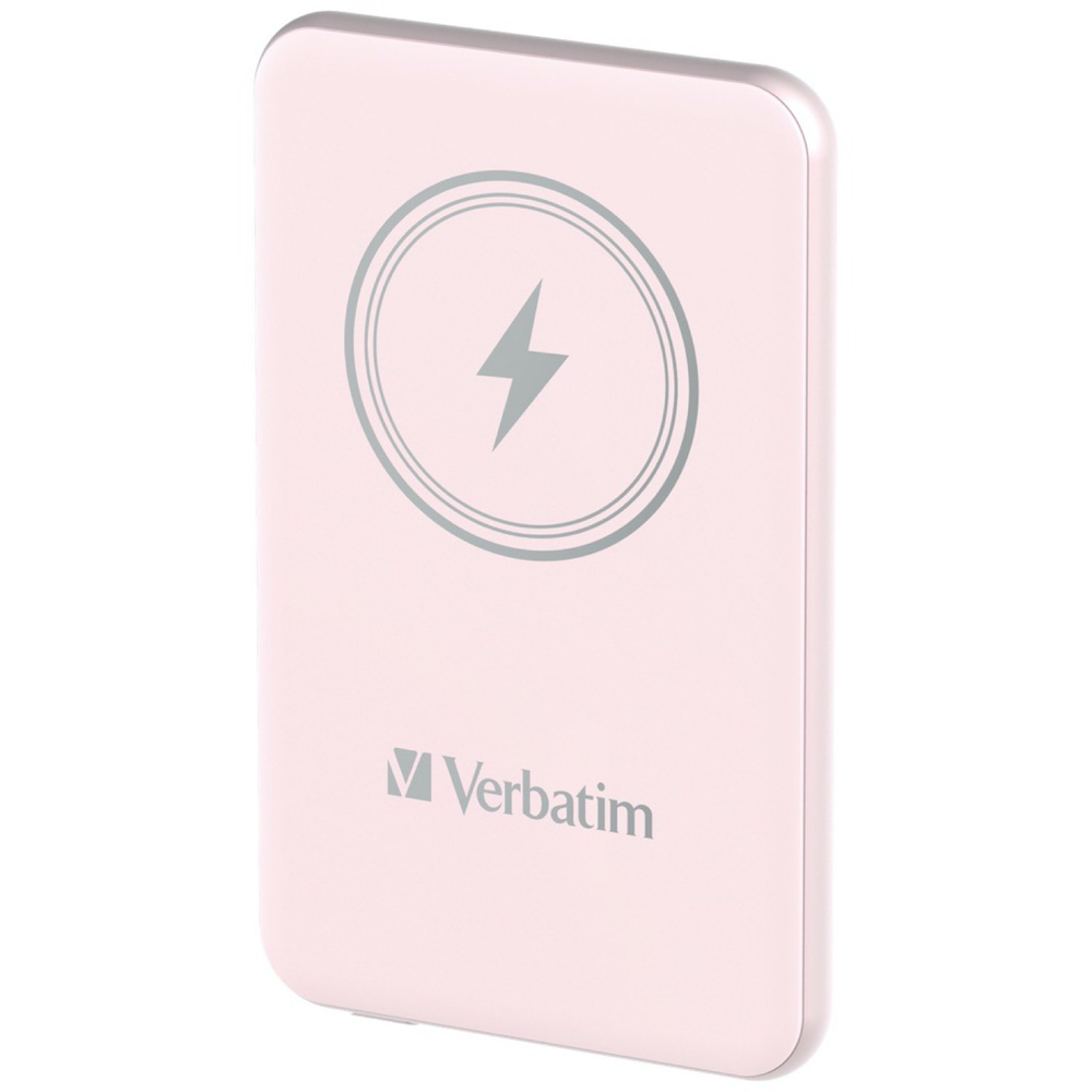 Портативный аккумулятор Verbatim Charge‘n’Go Power Bank 5000 мАч с беспроводной зарядкой, розовый