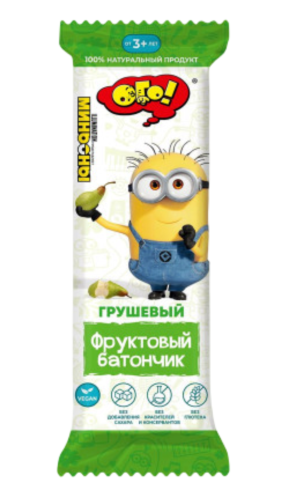 ОГО ! Батончик фруктовый Миньоны Грушевый 25гр
