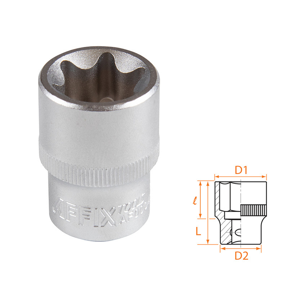 AFFIX (AF00043024) Головка торцевая TORX Е-стандарт 1/2", E24