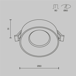 Встраиваемый светильник Technical DL046-01W