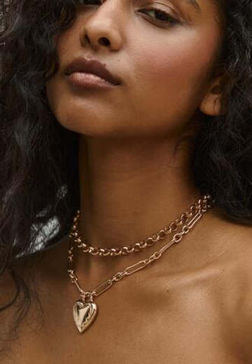 STRADIVARIUS Набор из 3 ожерелий, золотой