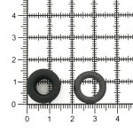 Люверсы металл ⌀7.3 мм (внутр.), h=5.4 мм, внешн. ⌀15.0 мм, сталь, черная резина (уп.≈100 шт) New Star