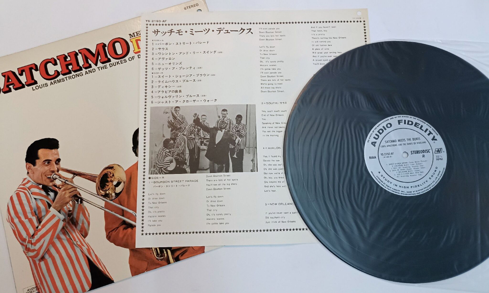 Винтажная виниловая пластинка LP Louis Armstrong And The Dukes Of Dixieland Louie And The Dukes Of Dixieland (Japan 1974)