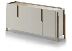 Комод Basic 4 двери ширина 180 см (серо-бежевый)