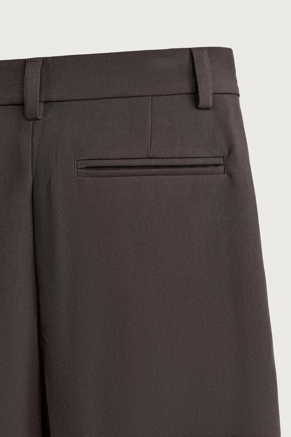 ZARA БРЮКИ WIDE FIT С БОКОВЫМИ СКЛАДКАМИ, ШОКОЛАДНЫЙ