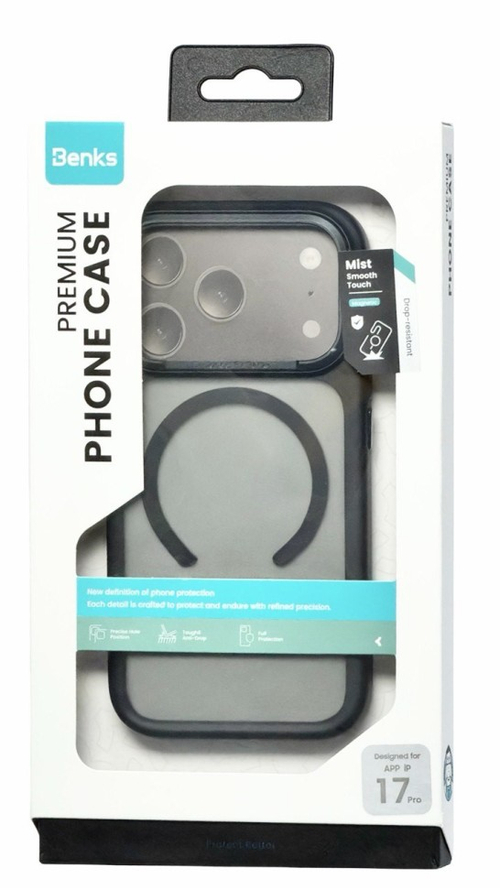 Накладка для i-Phone 17 Pro Benks Mist Magsafe черный
