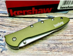 K1660OL Leek - нож склад., алюм. рук-ть оливк.,клинок Sandvik 14C28N