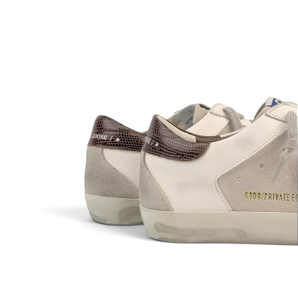 Men’s Super Star with suede inserts and lizard-print leather star