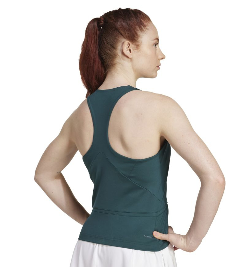 Женский теннисный топ Adidas Climacool Mid-Length Y-Tank — aurora ivy