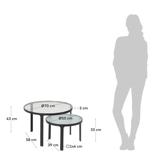 Набор столиков Oni Ø 70 cm / Ø 50 cm Испания