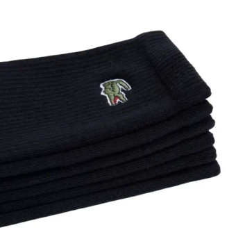 Теннисные носки Lacoste Long Ribbed 3P - black