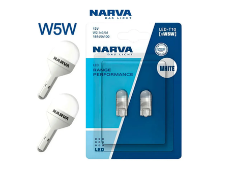 Светодиодная лампа W5W T10 Narva Range Power (комплект, 2шт)
