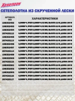 Сетеполотно скр.леска 0,20мм*12, яч. 65мм, высота 4,5м