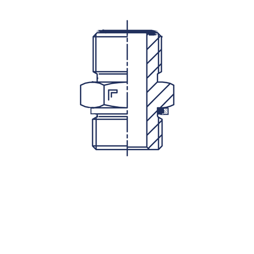 Штуцер FH D16 ORFS 1 - BSP 1