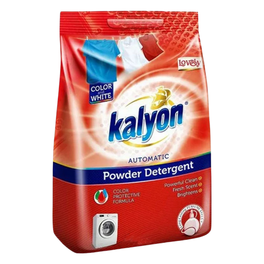 Стиральный порошок автомат KALYON Для ЦВЕТНОГО и Белого - КРАСНЫЙ 1,5КГ