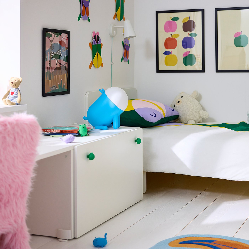 IKEA GREJSIMOJS  (ИКЕА ГРЕЙСИМОЙС)  -  Настольная лампа LED - диммируемая, собака, синяя
