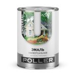 Эмаль универсальная Poller алкидная, глянцевая 0,8л, серебристо-серая RAL 7001, 240974