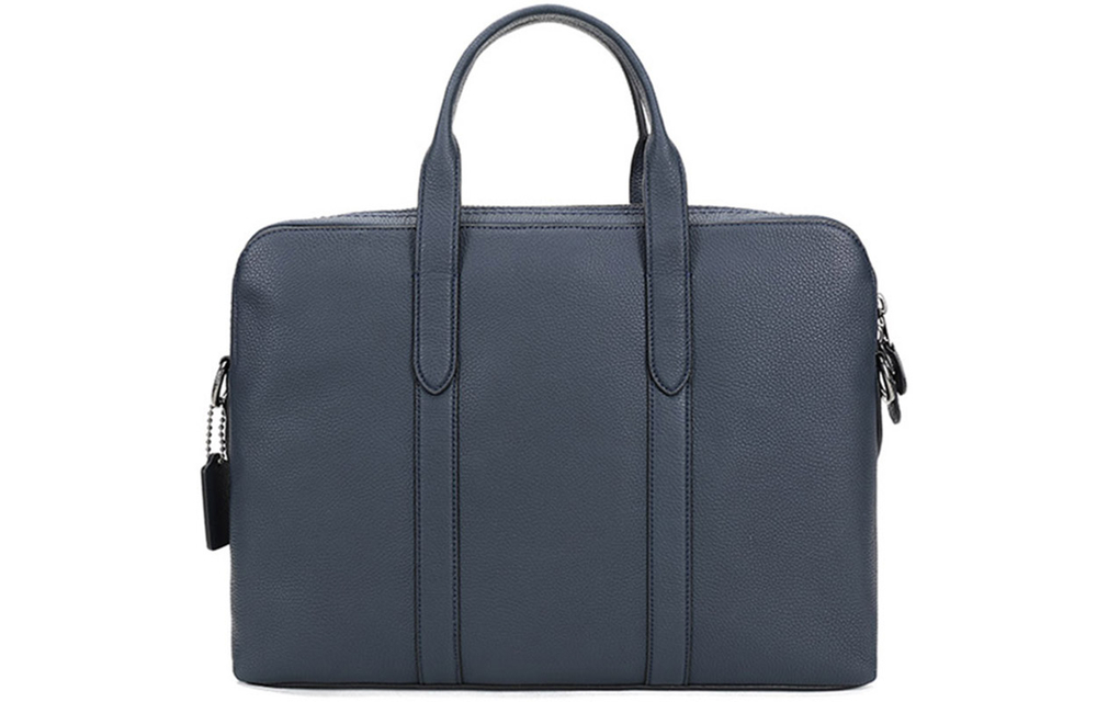 COACH Metropolitan Cow Leather Laptop Bag, Briefcase, Shoulder Bag, Crossbody Bag, Handbag Men"s Blue