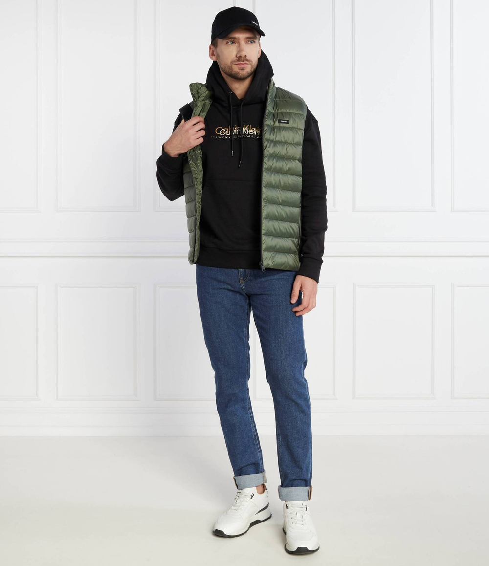 Худи DOUBLE FLOCK LOGO HOODIE Calvin Klein - черный(K10K111815)
