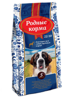 Сухой корм РОДНЫЕ КОРМА для взрослых собак крупных пород курица 24/10 16,38 кг