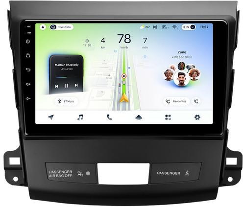 Магнитола для Mitsubishi Outlander XL, Peugeot 4007, Citroen C-Crosser (без Rockford, рамка гладкая) - Teyes CC4L-DTS монитор 9" IPS, Android 14, Быстрая, Snapdragon 662, CarPlay, 4G SIM-слот