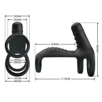 Черная вибронасадка на пенис Vibrating Penis Sling (Цвет: черный)