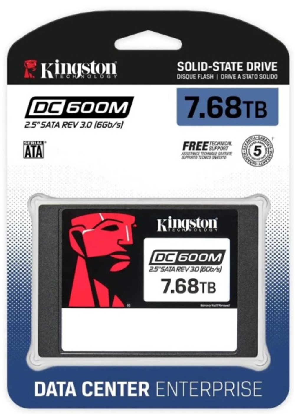 Накопитель SSD 2.5'' Kingston DC600M 7680 ГБ