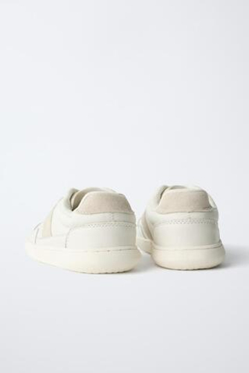 ZARA КОЖАНЫЕ ТУФЛИ BAREFOOT, БЕЛЫЙ
