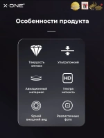 Сапфировое стекло на камеру X-ONE Camera Armor для Apple iPhone 15/15 Plus, Black