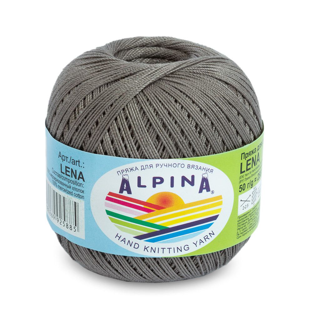 Пряжа Alpina Lena / уп.10 мот. по 50г, 280м, 42 серый Пряжа Alpina Lena / уп.10 мот. по 50г, 280м, 42 серый