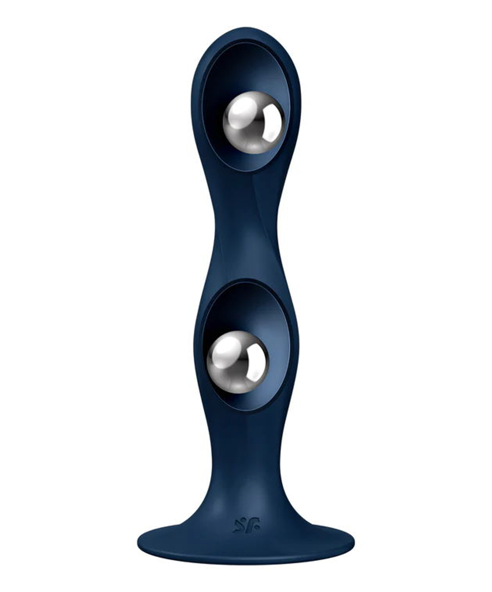 Анальная втулка Satisfyer Double Ball-R (темно-синий)